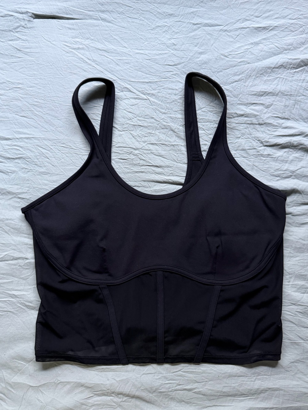 Alo Yoga Airbrush Mesh Corset Tank Top — Size L